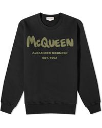 Alexander McQueen - Graffiti Logo Crew Sweat - Lyst
