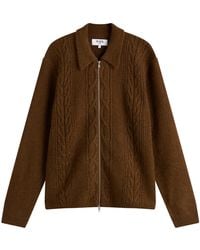 Wax London - Friar Zip Knit Jacket - Lyst