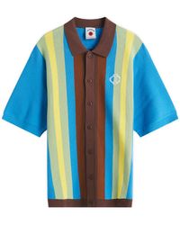 ICECREAM - Jacquard Knit Short Sleeve Polo Cardigan - Lyst