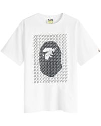 A Bathing Ape - Sta Houndstooth Ape Head T-Shirt - Lyst