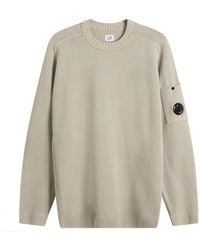 C.P. Company - Cotton Chenille Crewneck Lens Sweater - Lyst
