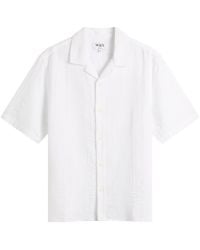 Wax London - Didcot Double Weave Grid Vacation Shirt - Lyst
