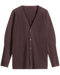 Homme Plissé Issey Miyake - Homme Plissé Button Down Cardigan - Lyst