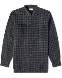 Universal Works - Checkered Fleece Work Shirt - Lyst