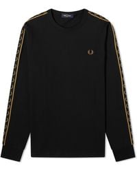 Fred Perry - Long Sleeve Contrast Taped Ringer T-Shirt - Lyst
