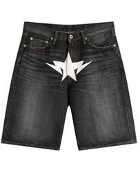A Bathing Ape - Twin Sta Relaxed Fit Denim Shorts - Lyst