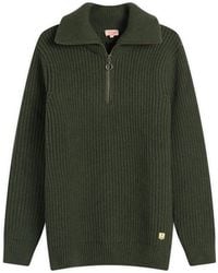 Armor Lux - Half Zip Rib Knit Jumper - Lyst