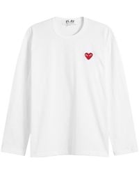 COMME DES GARÇONS PLAY - Long Sleeve Basic Logo T-Shirt - Lyst