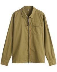 C.P. Company - Organic Gabardine Zip Overshirt - Lyst