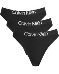 Calvin Klein - Extra Soft Cotton Stretch Thong - Lyst