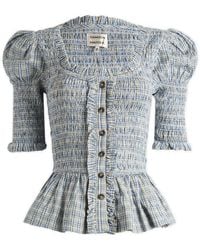 Damson Madder - Mansi Shirred Blouse - Lyst
