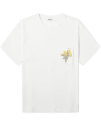 Bode - Embroidered Bouquet Pocket T-Shirt - Lyst