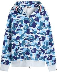 A Bathing Ape - Abc Camo Shark Zip Hoodie - Lyst