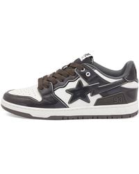A Bathing Ape - Camo Leather Sk8 Sta Sneaker - Lyst