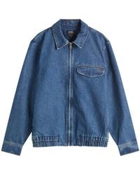 A.P.C. - Fabrizio Zipped Denim Jacket - Lyst