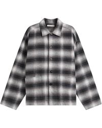 YMC - Pj Check Flannel Overshirt - Lyst
