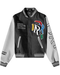 REPRESENT Initial Varsity Jkt Mens Apparel – ASPHALT