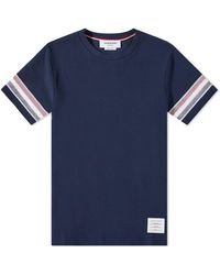 Thom Browne - Striped Sleeve T-Shirt - Lyst