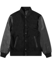 Sophnet - Leather Sleeve Varsity Jacket - Lyst