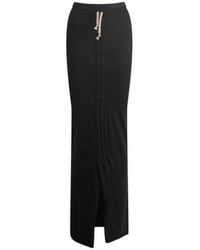 Rick Owens - Soft Edfu Midi Skirt - Lyst