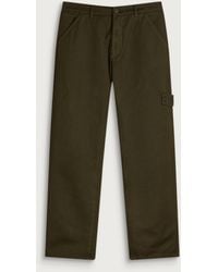 Stone Island - Ghost Raw Hand Wool Cotton Gabardine-Tc Trouser - Lyst
