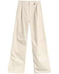 Maison Margiela - Mm6 Pleat Front Wide Leg Trousers - Lyst