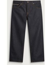 Nudie Jeans - Solid Ollie Straight Leg Selvedge Denim Jeans - Lyst