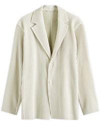 Homme Plissé Issey Miyake - Pleated Single Breasted Blazer - Lyst