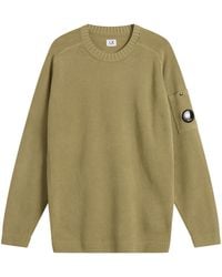 C.P. Company - Cotton Chenille Crewneck Lens Sweater - Lyst