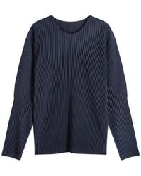 Homme Plissé Issey Miyake - Pleated Long Sleeve T-Shirt - Lyst