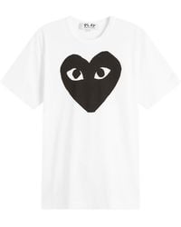 COMME DES GARÇONS PLAY - Heart Logo T-Shirt - Lyst