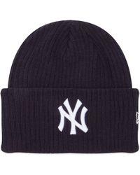 KTZ - New York Yankees Wide Cuff Beanie Hat - Lyst