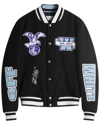 Off-White c/o Virgil Abloh - Eagle Wool Varsity Jacket - Lyst