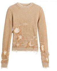 Maison Margiela - Mm6 Shredded Knit Jumper - Lyst