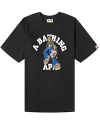 A Bathing Ape - Graffiti Character College T-Shirt - Lyst