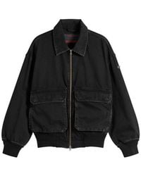 DIESEL - Kurz Denim Bomber Jacket - Lyst