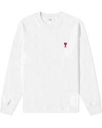 Ami Paris - Ami Long Sleeve Small A Heart T-shirt - Lyst