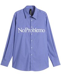 No Problemo - Logo Stripe Poplin Shirt - Lyst