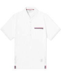 Thom Browne - Mercerised Pique Polo Shirt - Lyst