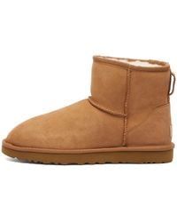 UGG - Classic Mini Ii Suede Cold Weather Shearling Boots - Lyst