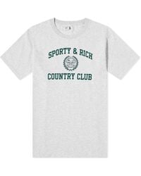 Sporty & Rich - Varsity Crest T-Shirt - Lyst