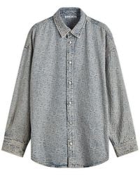 Acne Studios - Monogram Denim Button-Up Overshirt - Lyst
