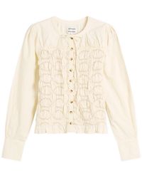 Damson Madder - Elliana Smocked Cardigan - Lyst