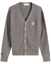 DUNST - Wool Logo Cardigan - Lyst
