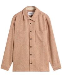 Wax London - Whiting Wool Fleck Overshirt - Lyst