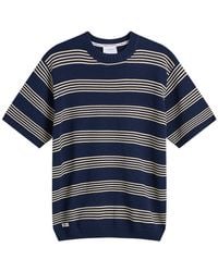 Percival - Fiction Striped Knitted T-Shirt - Lyst