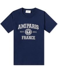Ami Paris - Logo Print T Shirt - Lyst
