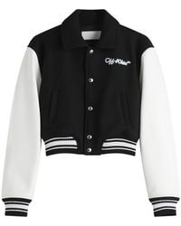 Off-White c/o Virgil Abloh - Jacket With Leather Sleeves - Lyst