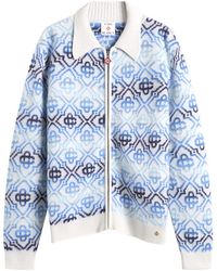 CASABLANCA - Space Dye Monogram Zip Up - Lyst