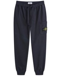 Stone Island - Cotton Fleece Garment Dyed Pocket Jogger - Lyst